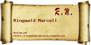 Ringwald Marcell névjegykártya